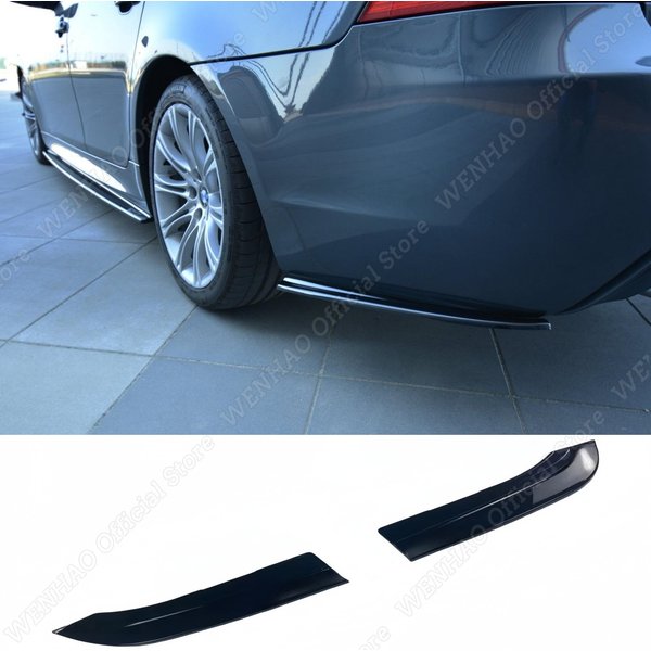 Maxton Style Gloss Black Car Rear Bumper Side Splitter For BMW E60 E61 M-Pack 2003-2010 Tuning Bumper Protector Trims Body kit (Zestaw Body Kit)