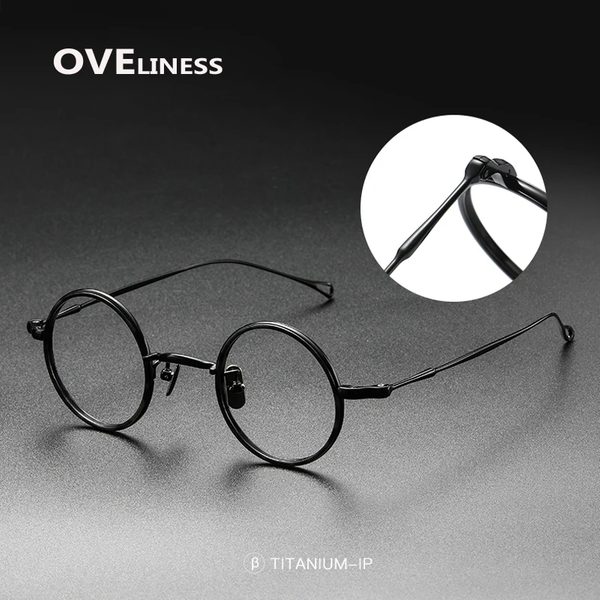 Acetat Titan Brille Rahmen für Männer 2024 einfache Retro kleine runde männliche weibliche Brille Rahmen Frauen Brillen Brillen