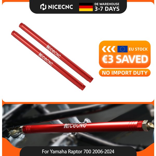 NICECNC ATV Kugelgelenk-Spurstangen-Kit für Yamaha Raptor 700 Raptor 700R YFZ450 YFZ450R 2006-2024 Zubehör Aluminium-Spurstangenköpfe