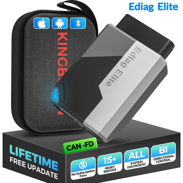 【Lebenslanges kostenloses Update】KINGBOLEN EDIAG ELITE OBD2 Scanner Alle Systeme Auto-Diagnosegerät 15 Reset-Funktionen Bidirektionales CANFD-Protokoll
