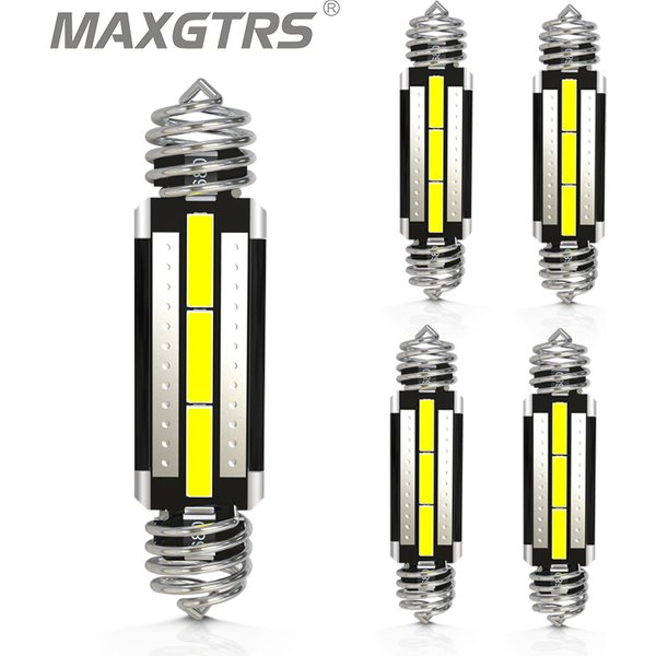 5x C5W LED CANBUS 31mm Festoon C10W 32mm 36 38 39 41 42 mm 12V Car Interior Light 7020 SMD Auto License Plate Dome Reading Lamp