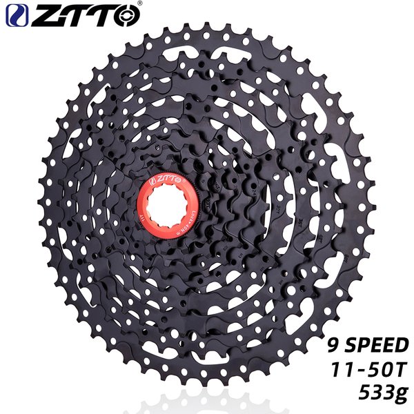 ZTTO 9 Speed Mountain Bike Cassette 11-50T Wide Ratio MTB 9speed Bicycle Sprocket 9S Freewheel Compatible with M430 M4000 M590
