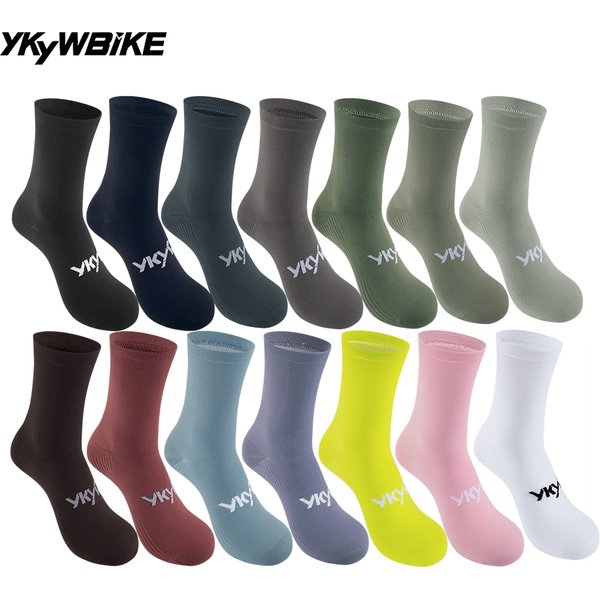 YKYWBIKE Rennradsocken Outdoor Fahrrad Rennrad Laufsportsocken Atmungsaktive Feuchtigkeitsabsorbierende Socken Unisex 14 Farben