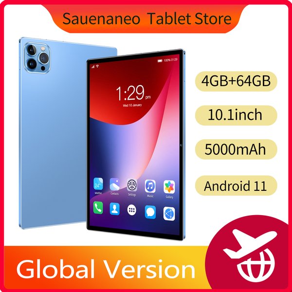 Nowy tablet PC 10,1 cala, 4 GB RAM, 64 GB ROM, obsługa połączeń wideo, podwójne kamery, procesor Google Octa Core, Android 11.0, bateria 5000 mAh.
