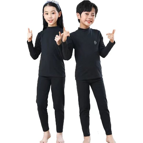 Automne hiver sous-vêtement thermique costume filles vêtements ensembles garçons pyjama ensembles bébé sans Trace chaud vêtements de nuit bonbons couleurs enfants vêtements