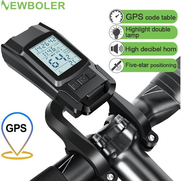 Lampa rowerowa z GPS, licznikiem prędkości i klaksonem 3 w 1, wielofunkcyjna, ładowalna, przednia lampka rowerowa, komputer rowerowy, akcesoria do rowerów MTB