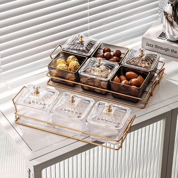 Trockenfrüchte, Salatteller, Snackschalen, transparent, quadratisch, Dessertglas, Gericht, Gitter, Lebensmittelaufbewahrung, konserviertes Tablett, Box, Deckel, Schüssel, Geschirr