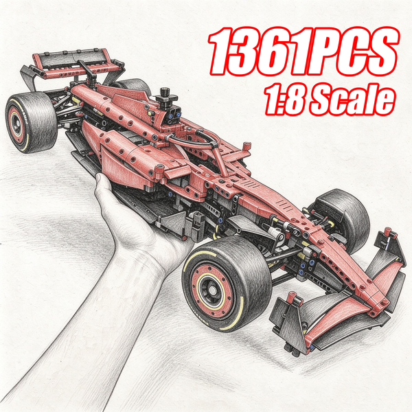 Technischer 1361/1639-teiliger 1:8 Maßstab SF24 RB20 Rennwagen MOC Replik Exklusives DIY-Bausatz-Set für Fortgeschrittene Geburtstagsgeschenk