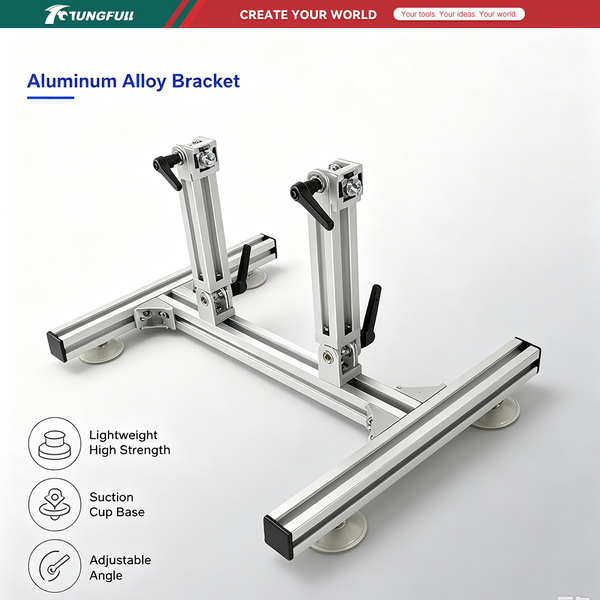 TUNGFULL Verstellbarer Halter aus Aluminiumlegierung, abnehmbarer fester Halter mit Saugnapfbasis, mehrwinkeliger Montagehalter für Linearantriebsmotor.