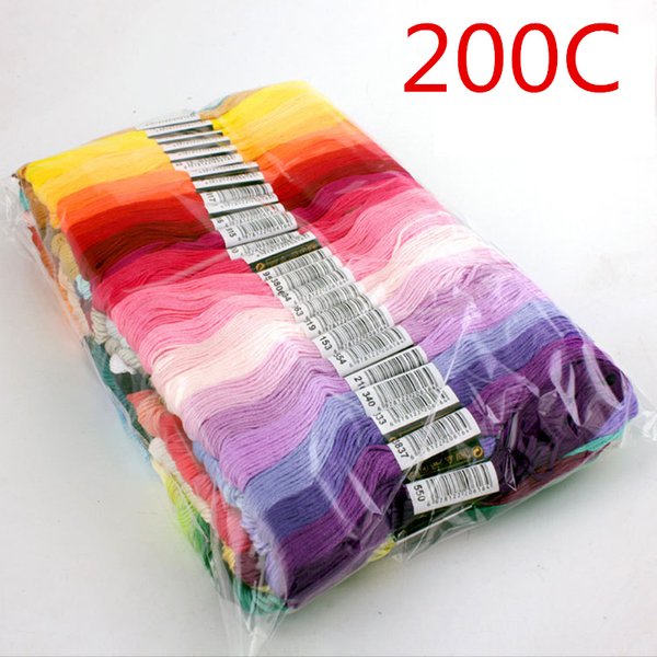 50/100/150/200/447 pièces de fil à broder pour point de croix, fil à coudre pour travaux manuels, 8 mètres par écheveau, couleurs non répétées