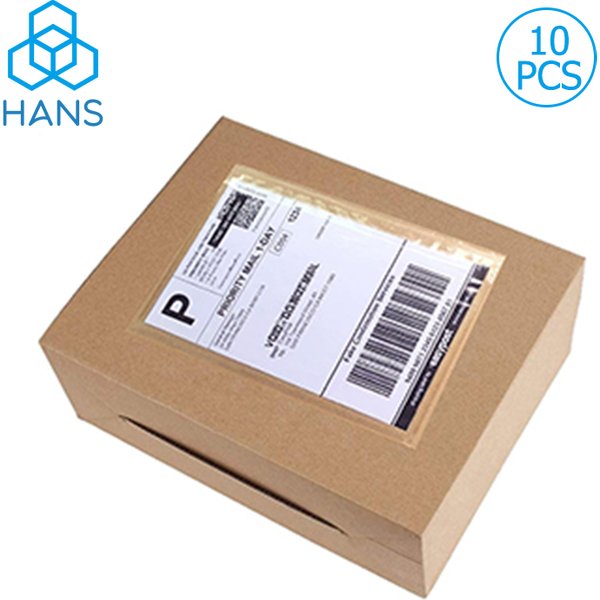 Enveloppes transparentes auto-adhésives pour liste d'emballage, 10 pièces, pochette d'expédition/envoi en plastique, sacs fermés pour l'emballage des glissements, étiquette de facture