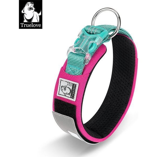 Truelove Haustierhalsband, reflektierend, multifunktional, personalisierbar, Hundehalsband, DuPont, weich, atmungsaktiv, verstellbar, für große Hunde TLC5611
