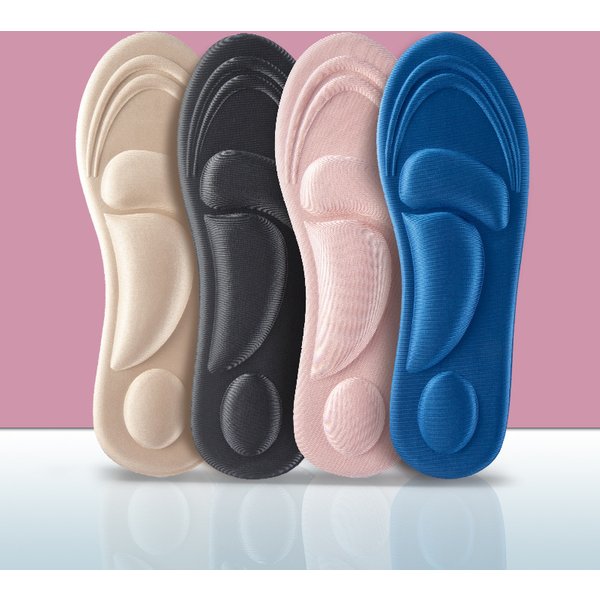 4D-Memory-Schaum-Kissen, orthopädische Einlegesohlen für Schuhe, Schmerzlinderung, weiche Plattfüße, Fußgewölbeunterstützung, Massage, Plantarfasziitis, Sportpolster
