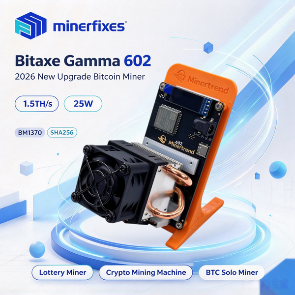 2026 Bitaxe Gamma 602 1.5TH/s Mineur de Bitcoins 25W BM1370 Asic SHA256 Mineurs BTC Mineur de Cryptos Machine de minage de Bitcoin