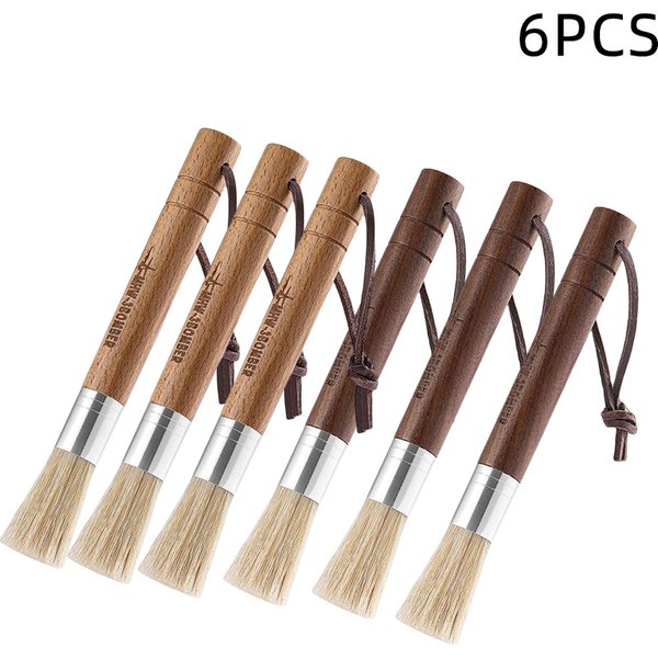 MHW-3BOMBER Coffee Grinder Cleaning Brush Dusting Espresso Brush Accessories for Home Barista Kitchen Tool Wood Handle & Natural