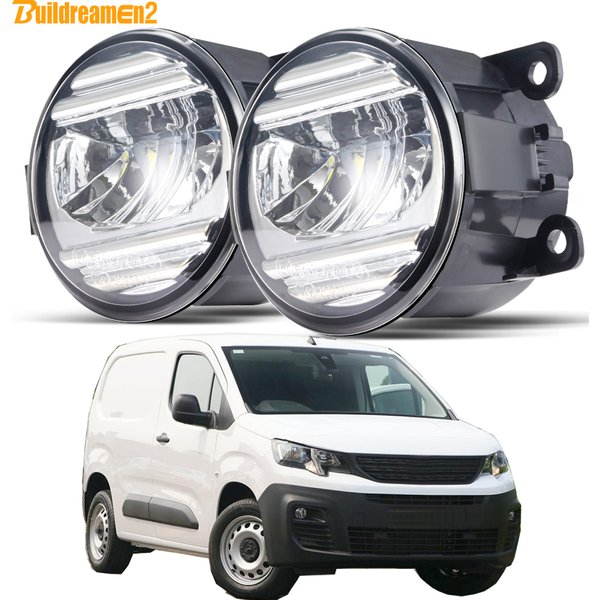 Ensemble de phares antibrouillard LED, 2 pièces, pour Peugeot Partner Box/MPV (K9) 2018 – 2023 30W H11, feux de jour antibrouillard pour voiture, style DRL