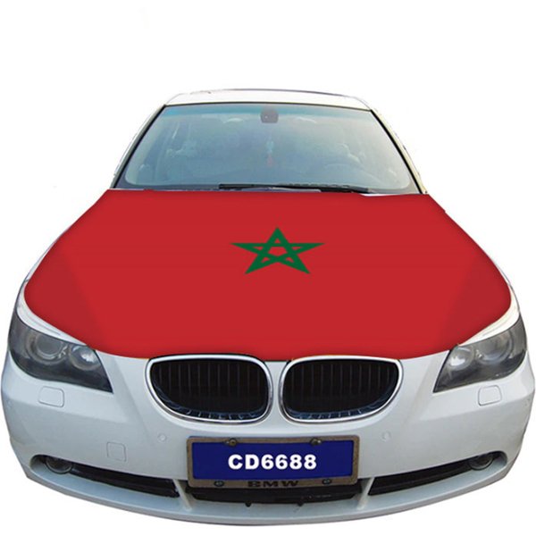 Housse de voiture à livraison rapide, drapeaux maroc