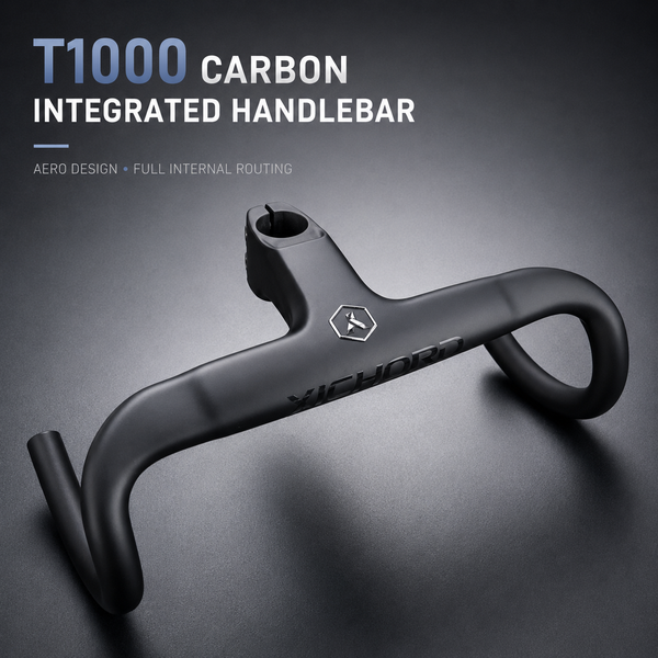 Guidon de route intégré YICHORD T1000 Carbon Aero 360-440 mm, câblage interne complet, barre de direction de 28,6 mm