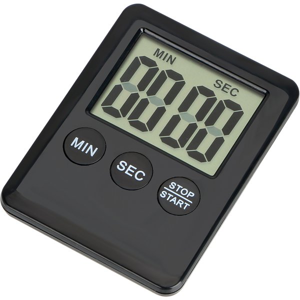 DIYWORK Quadratischer Küchen-Kochtimer mit Magnet, dünner, einfacher modischer Wecker, großer LCD-Digitalbildschirm