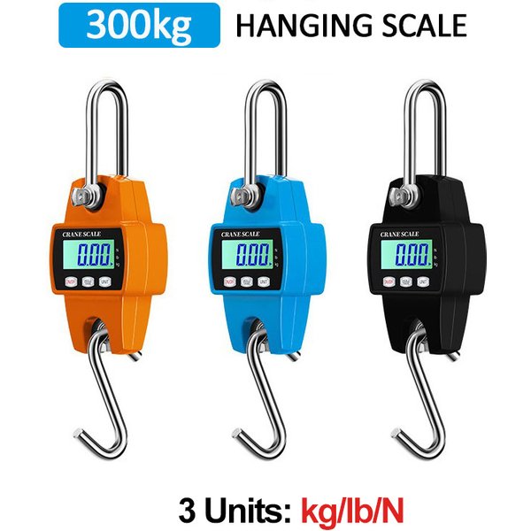Balance de grue de haute précision 300kg, électronique Portable, crochet suspendu en acier inoxydable, balances industrielles numériques LCD Kg/Lb/N