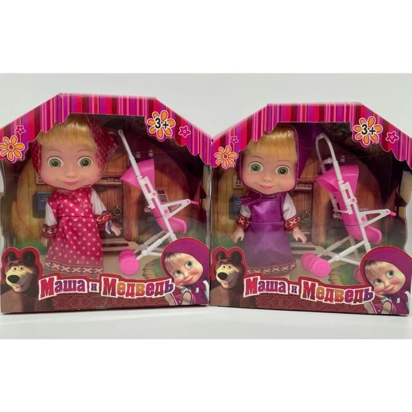 Martha und der Bär: Roter gepunkteter Rock, goldene kurze Haare, Hut tragende Puppe, bewegliche Gelenke, kreative, beliebte Spielpuppe, Geschenk für Fans