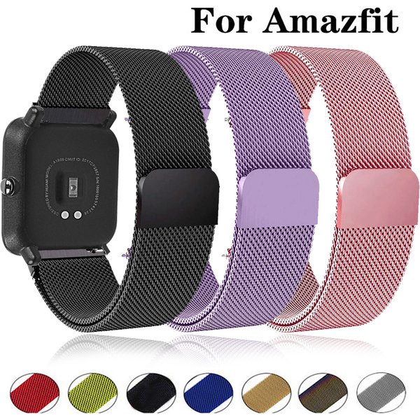 Magnetisches Armband für Amazfit GTS/4/2/2e/GTS2 Mini/3/GTR 4/3/2/47mm 20mm 22mm Metall-Netzarmband Smartwatch Armband Amazfit Bip S Riemen