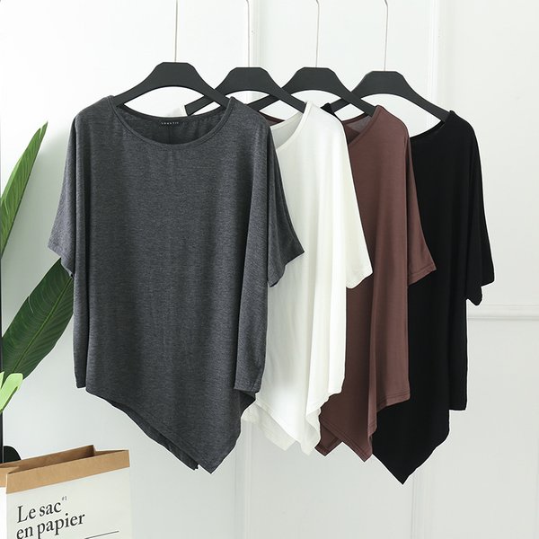 CGC Sommer Damen Oversize T-Shirt 2023 Harajuku Lockere T-Shirts Kurze Fledermausärmel Tops Einfache Koreanische Mode Damen Y2K Kleidung