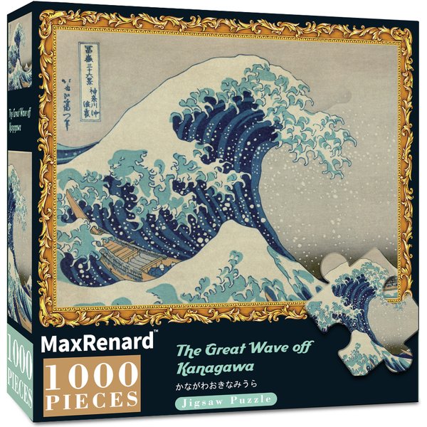 MaxRenard adultes 1000 pièces Puzzles la grande vague de Kanagawa célèbre peinture série 50*70 cm difficile puzzle d'art