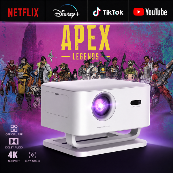 LYNCast Smart 4K Projektor, KI-Bildverbesserung, X4AR, Android14, WIFI6, BT5.4, Heimkino, perfekt für TV-Serien, Filme, Gaming, Anime, Sport, K-Dramen, Konzerte, tragbarer Projektor