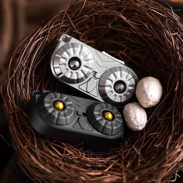 Kreatives OWL Edelstahl-Verbund-Multifunktionsspielzeug EDC Push Slider Fidget Sliders Angstlösendes Anti-Stress Sensorisches Spielzeug