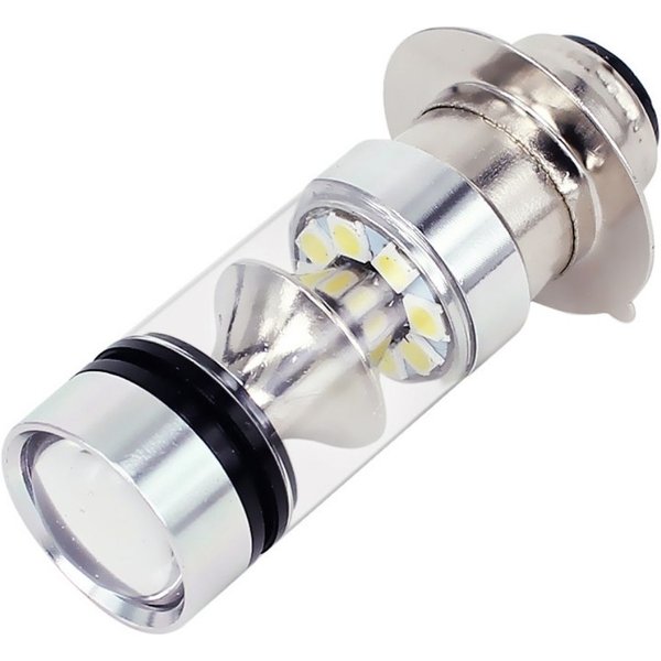 1PCS Motorcycle led Single Claw Headlight PX15D 100W 20LED 3030 High Power Electric Vehicle Bulb White Light 12V-24V