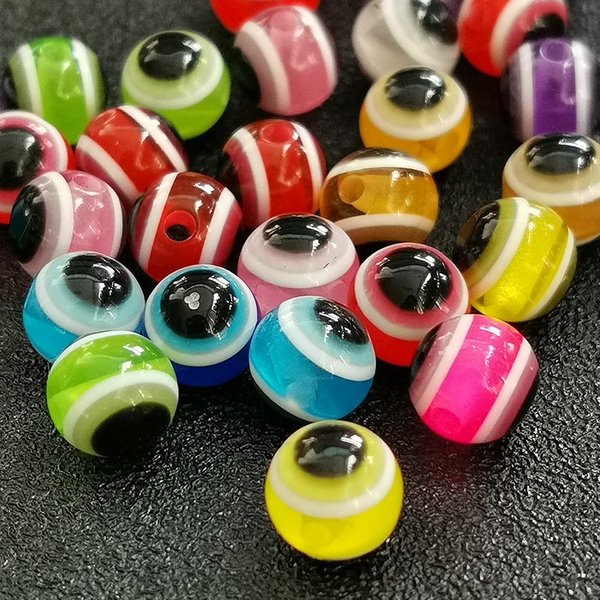 50pcs/lot Fish Eye Fishing Beads 6mm 8mm Mixed Color Luminous Carolina Rigs Taxes Rigs Fishing Beads DIY Kit Bass Fishing Tackle