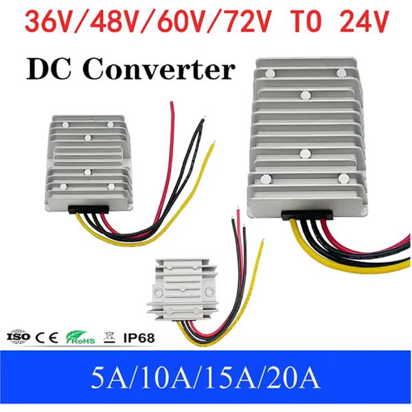 36V 48V 60V 72V 30-90V zu 24V 5A 10A 15A 20A DC DC Konverter Step Down Spannungsregler Transformator Bus Lkw Auto Netzteil