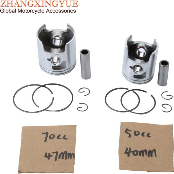 Kit de piston pour Derbi GPR Racing, moto 2 temps, Senda R, SM, DRD, X-Treme 50, 40mm, 47mm, D50B0, 50cc, 70cc