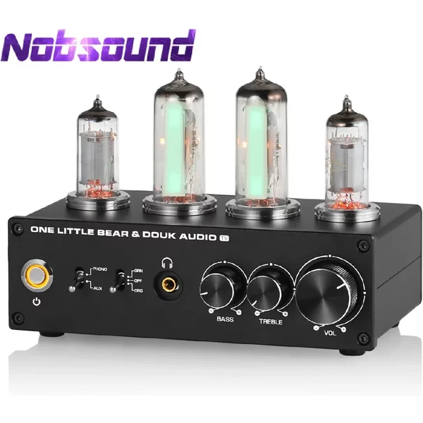 Nobsound T9 Mini 6E2 MM/MC Phono Bühne Plattenspieler Vorverstärker HiFi Stereo Audio Vakuum Rohr Vorverstärker Dekstop Kopfhörer Verstärker