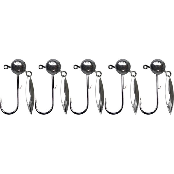 5 stücke Jig Kopf angelhaken 3,5g 5g 7g 10g Runde Ball Jig Haken Mit Klinge kraut Angelhaken Für Weiche Wurm Angeln
