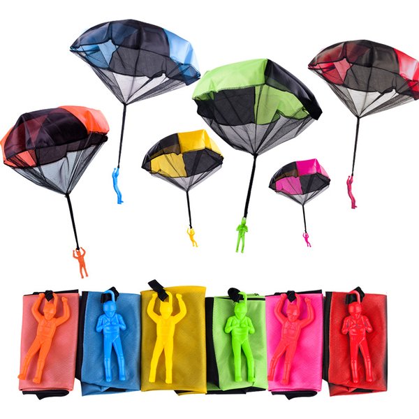 1/6 Sets Hand Throwing Parachute Kids Outdoor Funny Toys Game Play Toys for Children Fly Parachute Sport with Mini Soldier Game