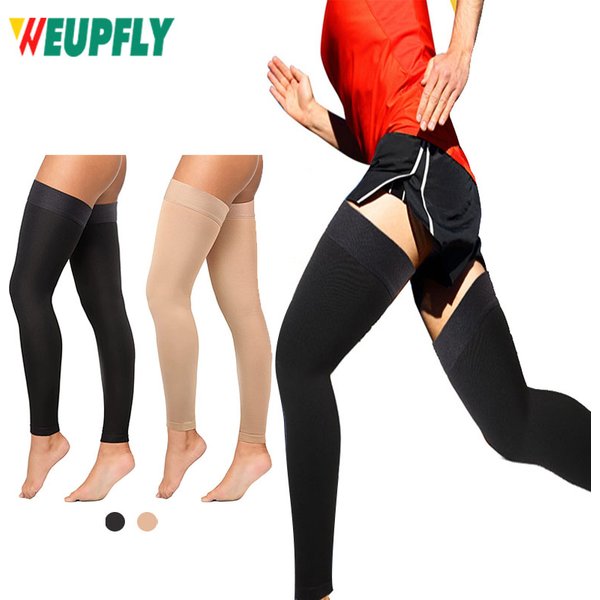 1 Pair Compression Stockings For Women - Thigh-Hi Leg Sleeve With Grip Top Firm Graduated Support 20-30mmHg