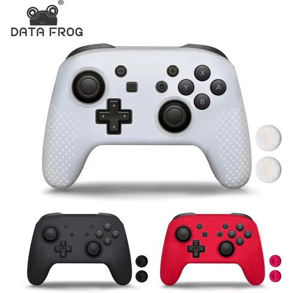 DATA FROG Schutzhülle aus weichem Silikon, kompatibel mit Switch Pro Controller-Hautabdeckung, Griffe für Switch Pro-Zubehör