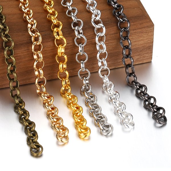 2 Meters O Style Necklace Handmade Copper Bracelet Material Cable Link Bulk Chains