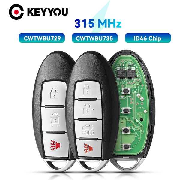 KEYYOU 1PCS CWTWBU729 CWTWBU735 Für Nissan Tiida Teana Altima Maxima Armada Xtrail Pathfinder Rogue Versa Fernbedienung Auto Schlüssel