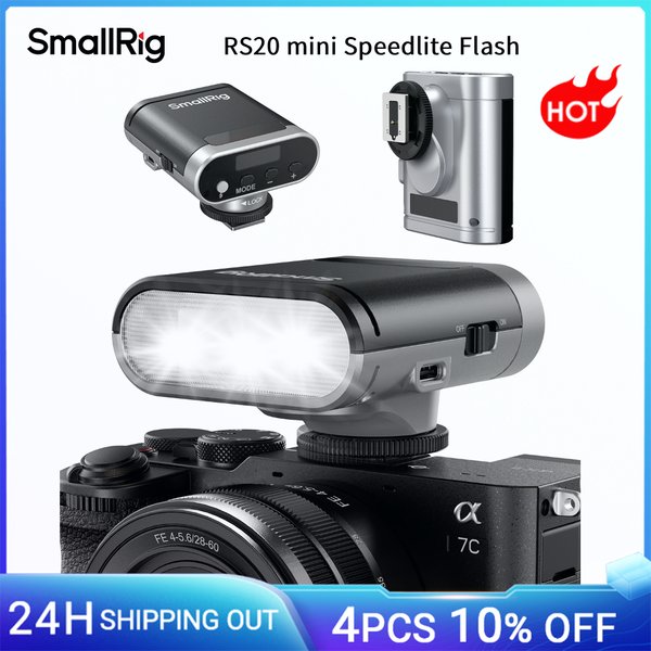 SmallRig RS20 Mini-Kamerablitz für Sony für Canon GN12 Speedlight für Kamera mit OLED-Bildschirm 500 Vollleistungsblitze/1,8s Wiederholfachzeit