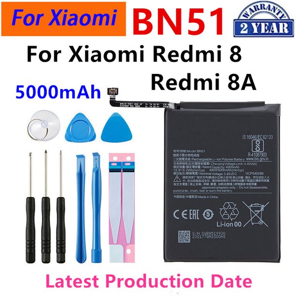 Marke Neue BN51 5000 mAh Batterie Für Xiaomi Redmi 8 Redmi 8A Redmi8 Hohe Qualität Telefon Ersatz Batterien + werkzeuge