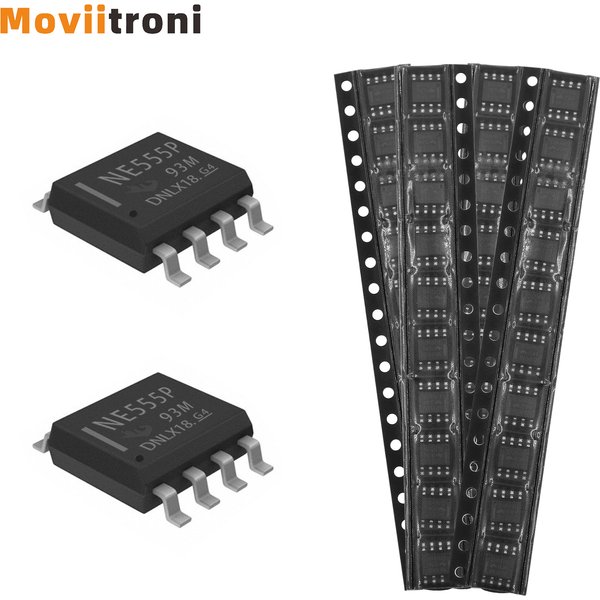Minuterie de précision NE555 NE555N 555 NE555DR NE555DT SMD, puce IC SOP-8, nouveau pour Circuit d'oscillation du générateur d'impulsions, 10/50 pièces