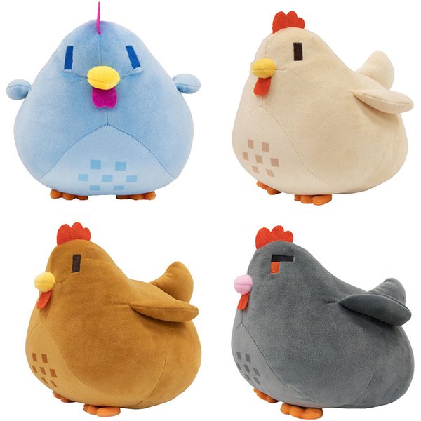 Oreiller de poulet multicolore de 20cm, jouets d'animaux en peluche doux, dessin animé, cadeau d'anniversaire pour enfants, cadeau de noël