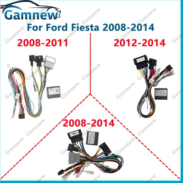 Adaptateur de faisceau de câbles de voiture, boîte Canbus, câble d'alimentation pour autoradio Android, pour Ford Fiesta 2008-2014