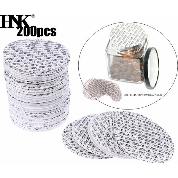 200Pcs Self-adhesive Foam Pressure Sensitive Seal Cap Lining Tamper Resistant Seals Liner For Cosmetic Jar Bottle Pot 20mm-82mm