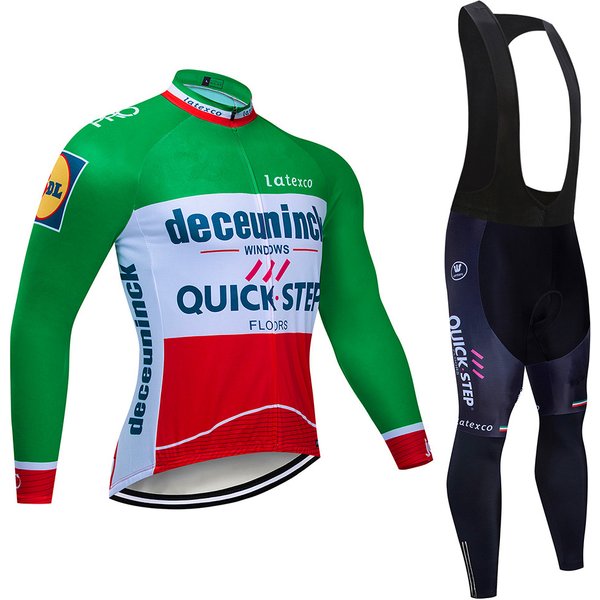Quick step Cycling Jersey Set Long Sleeve Mountain Bike Clothes Wear Maillot Ropa Ciclismo Racing Bicycle Cycling Clothing