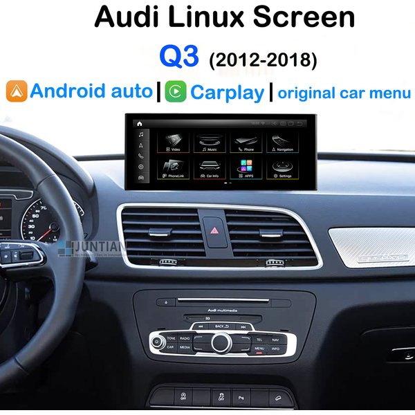Linux-System für Audi Q3 2013-2018 Kabelloses CarPlay Android Auto Airplay Autoradio Stereo Multimedia Player Bildschirm