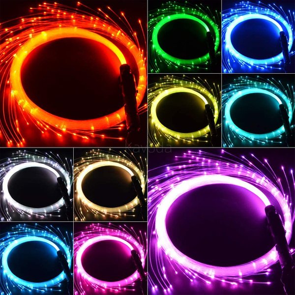 Fouet de Fiber optique LED, 1/36 couleurs, Ultra lumineux, Rechargeable par USB, 180CM, pour spectacle de lumière de fête, Festival de musique EDM